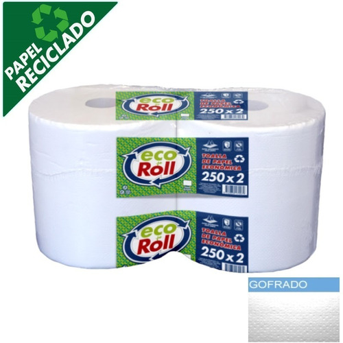 Imagen 2 de 2 de Toalla Papel Jumbo 250 Mt X 2 Rollos Hoja Simple