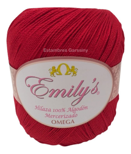 Hilaza Emily's Omega 100% Algodón Bola De 150g Color Rojo
