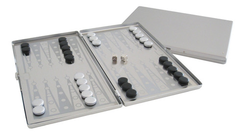 Backgammon De Aluminio Regalo Empresarial Dia Del Padre