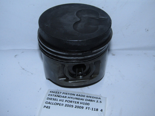 Piston 4ad0 Medida Estandar Hyundai D4bh Diesel 2005 2009