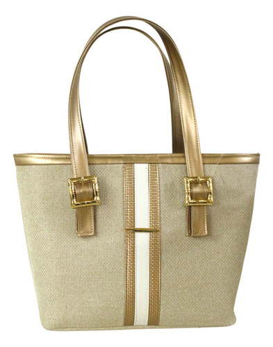 Bolsa Lino Beige Tejido Mod. 23 9052 Beige Oro