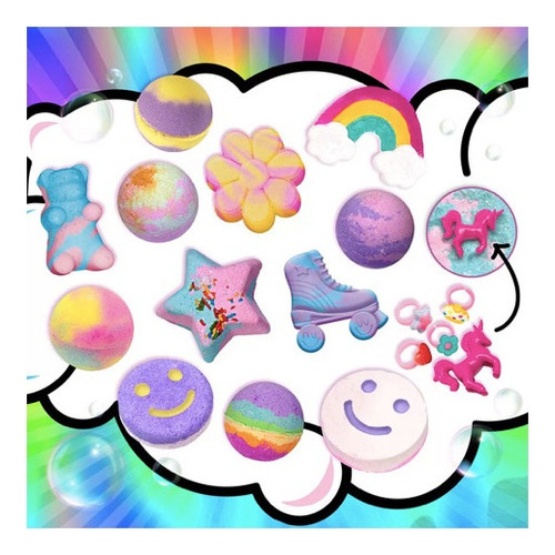 Bombas De Baño 5 Sorpresas Perfumadas Popfizz Crea 20 Bombas Color Multicolor