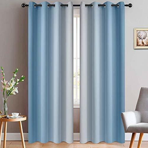 Yakamok Grisiente Color Cortinas Ombre, Cuarto Oscuro N59zx