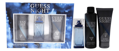 Set De Regalo Perfume Guess Night De 3 Piezas Para Hombre Ed