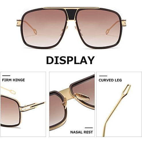 Aevogue Gafas De Sol Para Hombres Goggle Marco De Aleación M