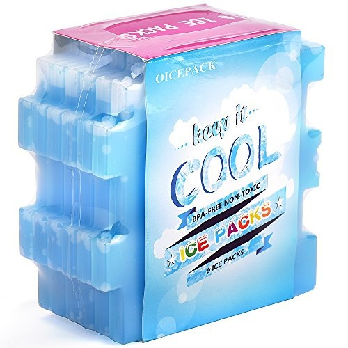 Oicepack Ice Packs (juego De 6), Cool Pack Para Lunch Box, F