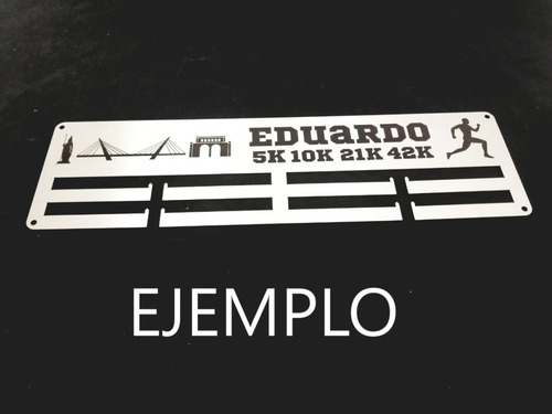 Imagen 2 de 6 de Medallero Personalizado 16x4.5 Portamedallas Marcado Laser