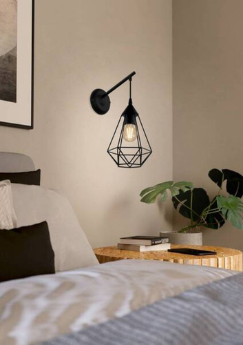 Apliqué De Pared Tarbes Acero Negro 1x60w E27