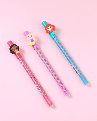 Lapicera Roller Borrable Tinta Azul Princesas De Disney Wero Moana Azul