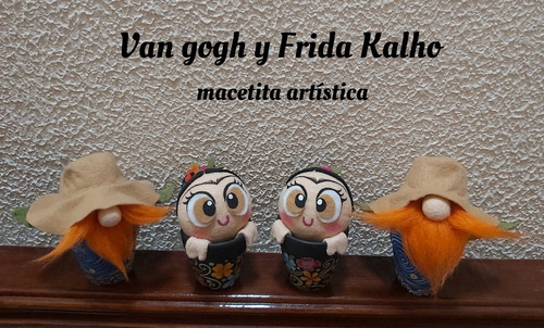 Van Gogh Y Frida Kalho En Maceta