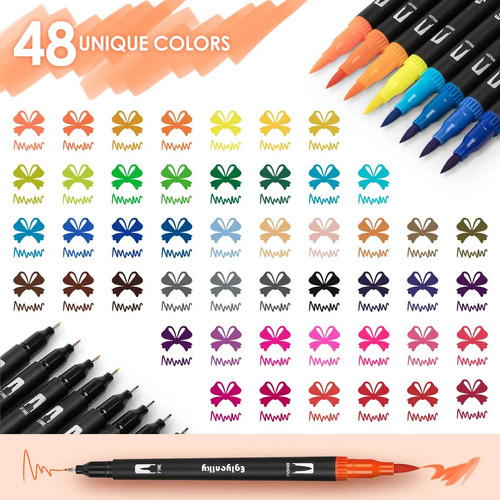 Bolígrafo De 48 Colores, Bolígrafo De Doble Punta, Bolígrafo