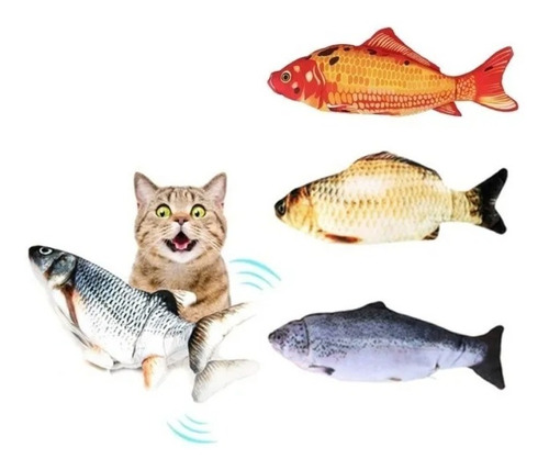 Juguete Pescado Para Gato Con Movimiento / Usb / Interactivo