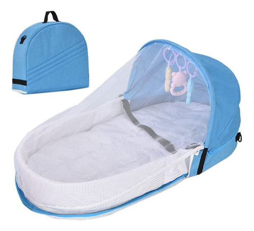 Cuna De Viaje Para Bebés Con Mosquitera Y Toldo Portátil Par