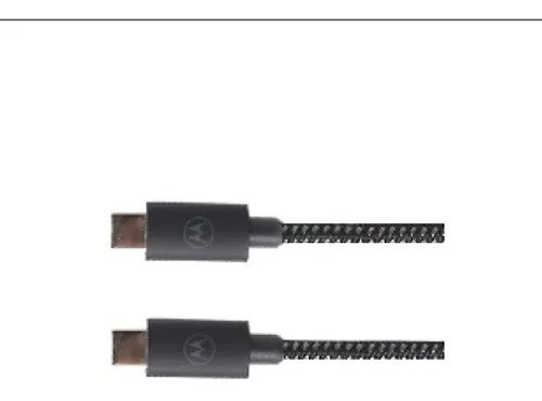 Cable Type C A Type C Motorola Carga Rápida Reforzado 1.5m Color Negro