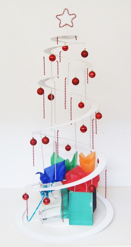 Árbol Pino De Navidad Mdf Espiral 2.2 Mt Alto 