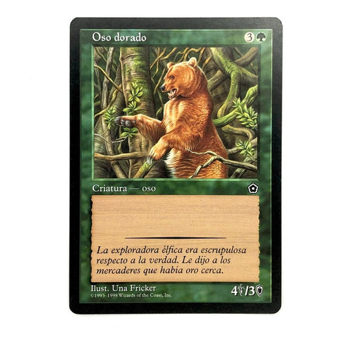 Golden Bear - Carta Magic The Gathering Portal 2 1998