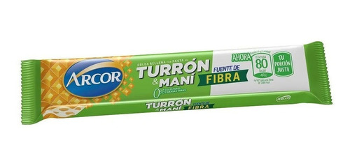 Arcor Oblea Rellena Con Pasta Turron Mani Fibra 25g X 50 Un