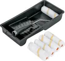 Comprar Kit Pintor Bandeja 5 Repuestos Rodillo 10cm Y Mango Truper  