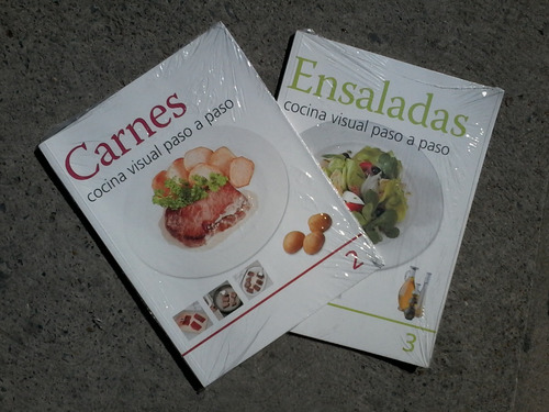 Libros De Cocina,1 Para Carnes 1 Para Ensaladas, Combo.