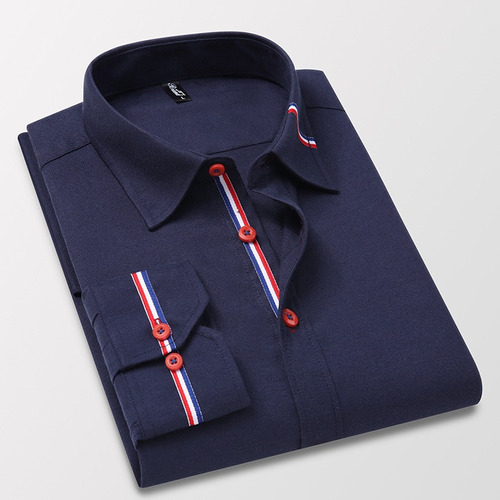 Camisa Oxford Para Hombre, Para Oficina De Negocios, Calle