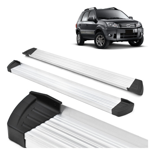 Estribo Slim Plataforma Aluminio Natural Ecosport Xlt 2009