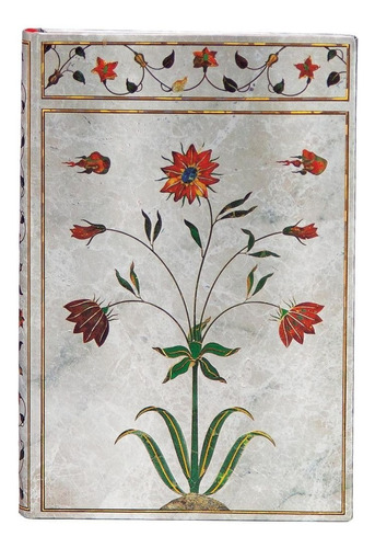 Caderno Paperblanks 14x9,5cm Paut Taj Mahal Flowers Mumtazl