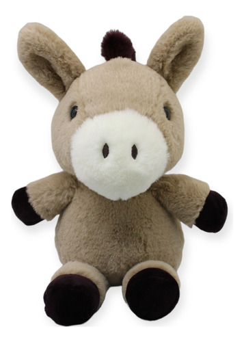 Peluche Caballo Bebe Café Suave Juguete Infantil De 32cm