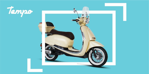 Imagen 13 de 25 de Moto Scooter Beta Tempo 150 Deluxe Vintage Beige Patentada