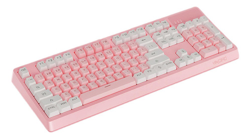 Teclado Mecánico Para Juegos, Blanco, Rosa Claro, Blanco