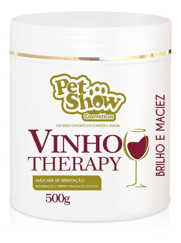 Máscara Vinho Therapy 500g Pet Show Cães E Gatos