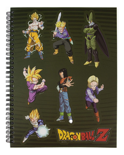 Libretas Dragon Ball Z Profesionales De Rayas Geek Industry Color Verde