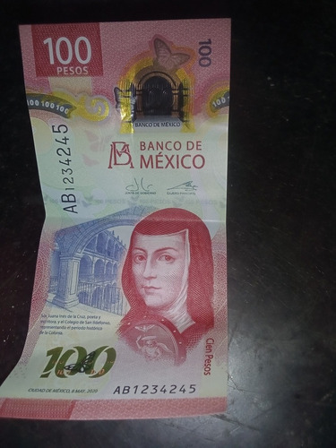 Billete De A $100 Pesos Ab