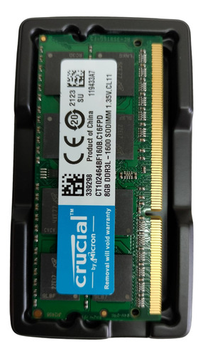 Memoria Ram Sodimm Ddr3-1600 8gb 1 Crucial Ct102464bf160b