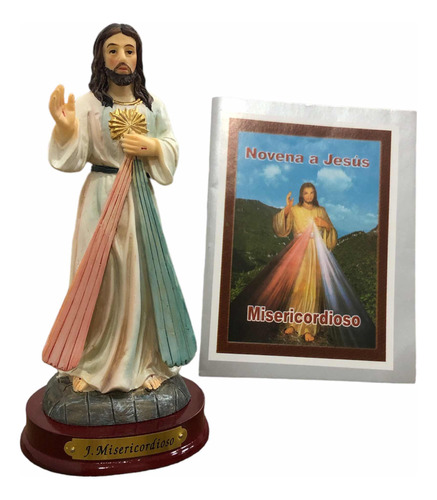 Jesús Misericordioso En Porcelana 13x6 Cm + Novena