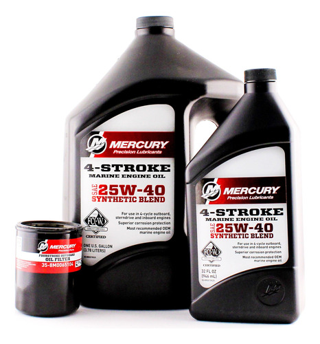 Kit Service Mercury 2006 4t 75 Y 90 Efi 25w40 Cambio Aceite