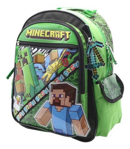 Mochila Espalda Escolar Minecraft Play 16 PuLG Cresko