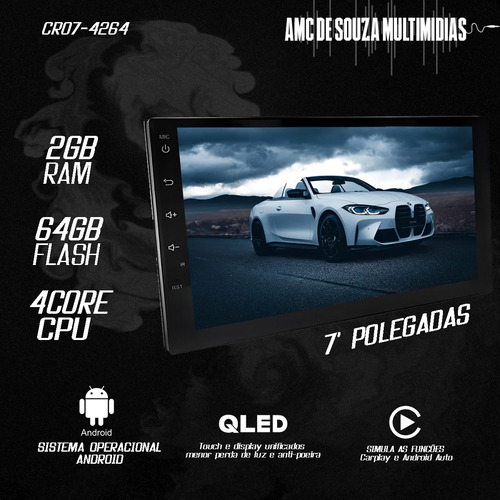Kit Multimidia Punto Linea 13/17 Aikon Core Red 7p 2gb 64gb
