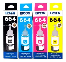 Comprar Kit 4 tintas Epson T664 Ecotank tinta continua L120 L310 L380 L395 L575 L1300 tinta colores