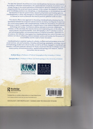 Interdisciplinary Reconfigurations Of The Social And Natural