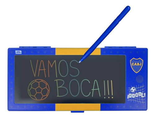 Cartuchera Con Pizarra Para Dibujar Boca Juniors Color Azul Lisa