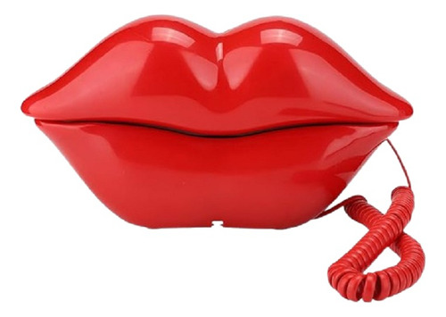 Teléfono Labial Fijo Rojo Rosa Con Almacenamiento De Números