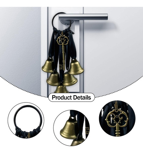 Campanas De Bruja Para De Puerta, Carillón De Viento, Negro