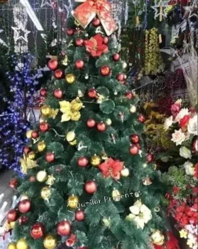 Árvore De Natal Cor Branca Pinheiro De Luxo 1.80m 420 Galhos