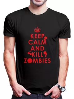 Polo Varon Keep Calm And Kill Zombies (d0895 Boleto.store)