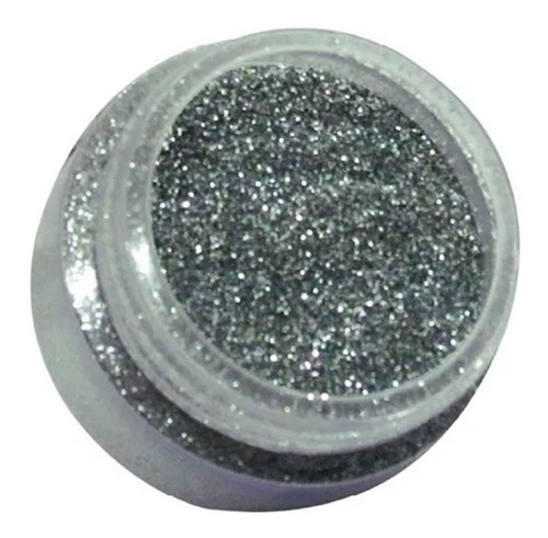 Imagen 5 de 8 de Polvo Gibre Glitter Plateado Holografico Ojos Labios Uñas