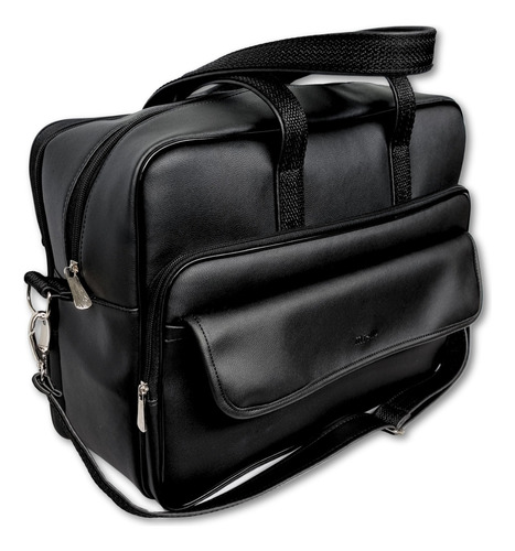 Pasta Executiva Bolsa Ombro Executiva Notebook Maleta Social Cor Preto Desenho Do Tecido Lisa