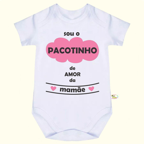 Body Bebê Frases Sou O Pacotinho De Amor Da Mamãe F1382
