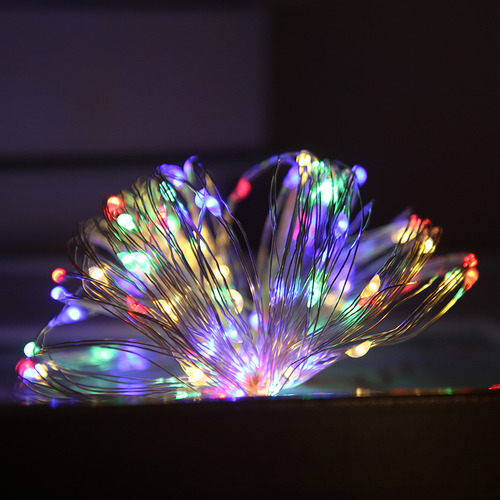Cadena De Luces Led De Alambre De Cobre De 10 M Para Exterio