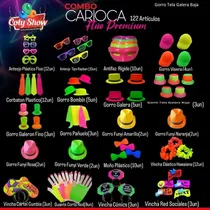 Comprar Combo Cotillon Carioca Fluo X122 Articulos