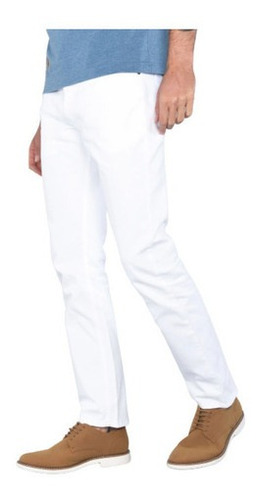Imagen 3 de 5 de Pantalon Blanco Para Hombre Oggi Jeans Vaxter Gabardina